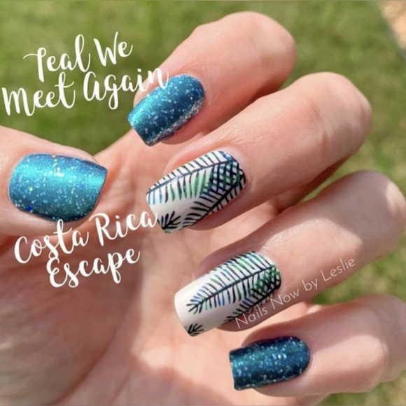 Costa Rica Escape + Teal We Meet Again Color Street Nail Polish Strips Manicure - Picture 6 of 12